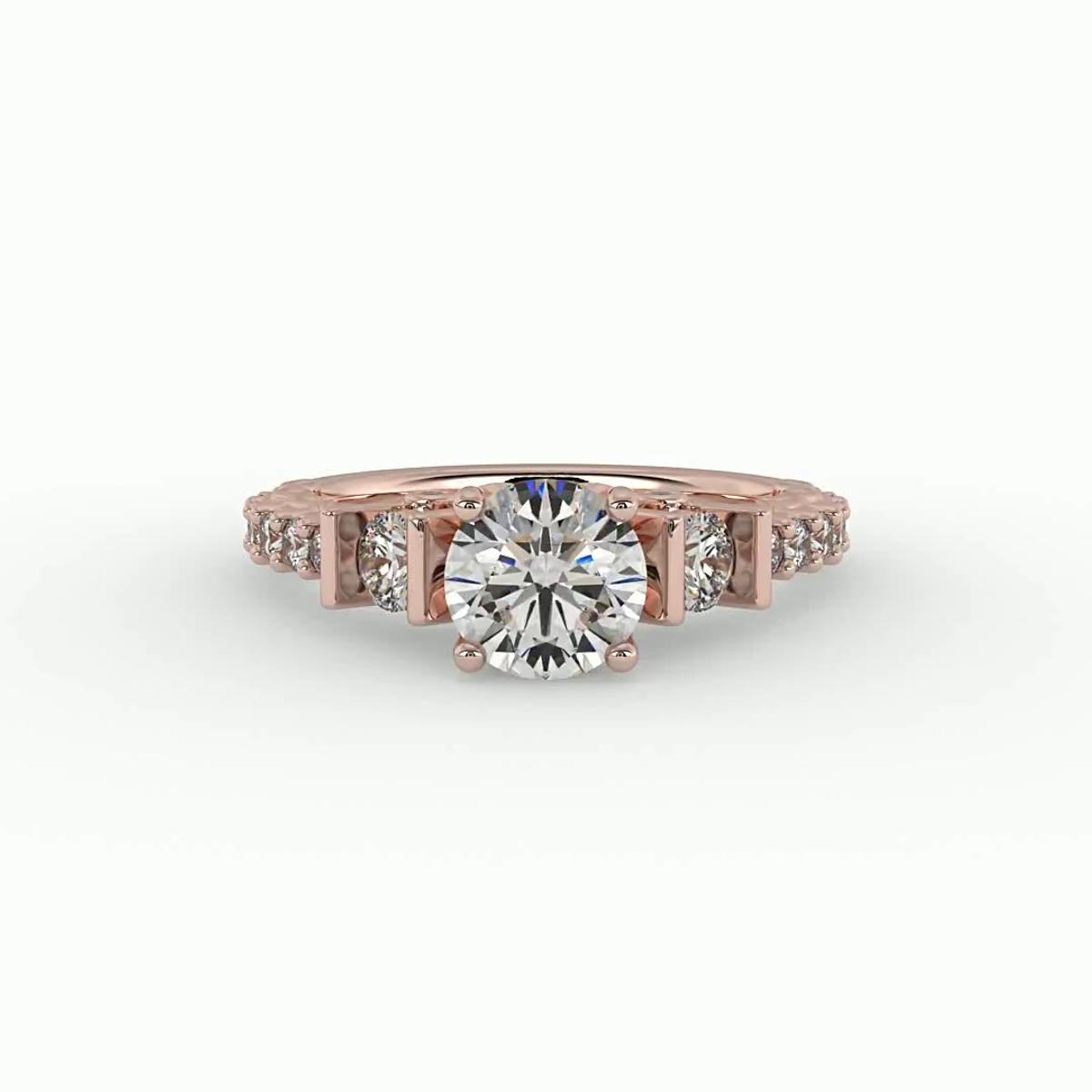 360 degree view of Paislee Accented Engagement Ring