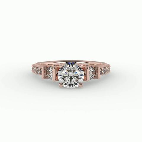 360 degree view of Paislee Accented Engagement Ring