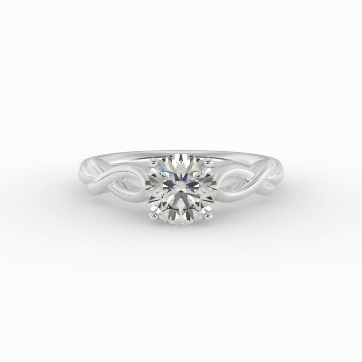 360 degree view of Mia Twisted Solitaire Engagement Ring