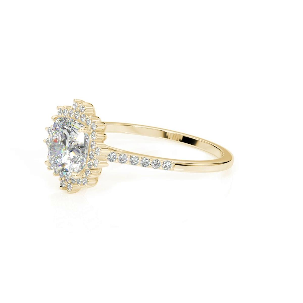 360 degree view of Connie Halo Engagement Ring