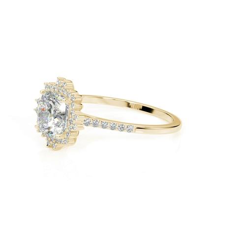 360 degree view of Connie Halo Engagement Ring