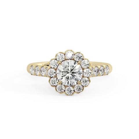 360 degree view of Juliet Halo Engagement Ring