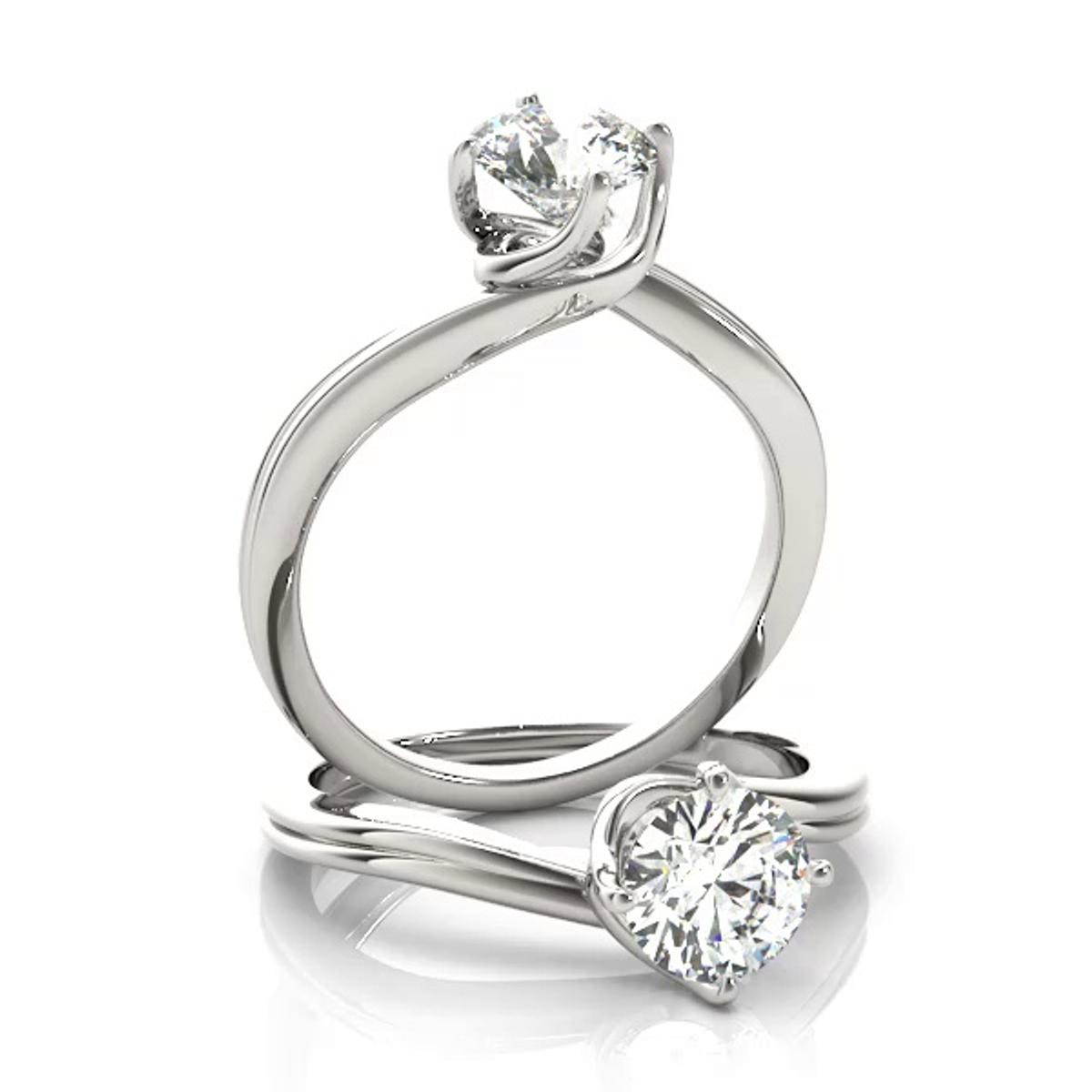 360 degree view of Alberta Bypass Solitaire Engagement Ring