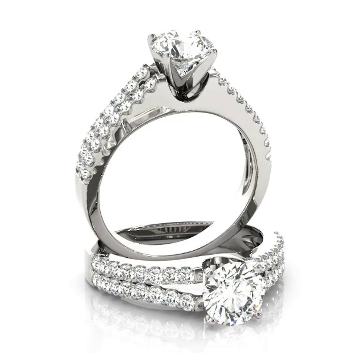 360 degree view of Norma 2 Row Diamond Engagement Ring