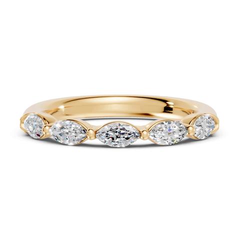 360 degree view of Marquise Five-Stone Lab Diamond Band (0.50 ct tw)