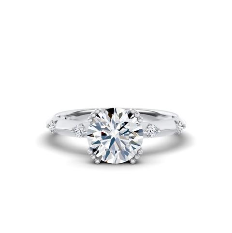360 degree view of Opera Knife-Edge Lab Engagement Ring by Christian Siriano