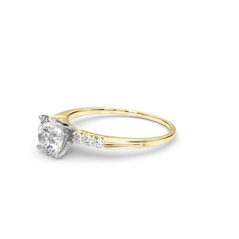 360 degree view of Juno Shared Prong Engagement Ring