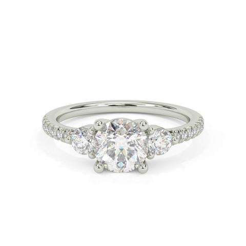 360 degree view of Brigitte Pavé Engagement Ring