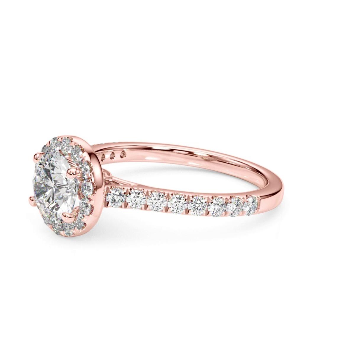 360 degree view of Layla Halo Engagement Ring