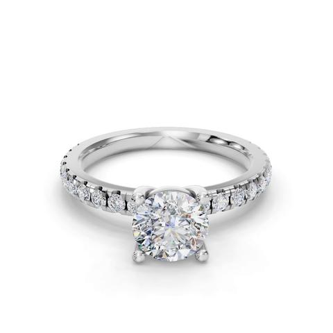 360 degree view of Kennedy Majestic Pavé Accent Engagement Ring