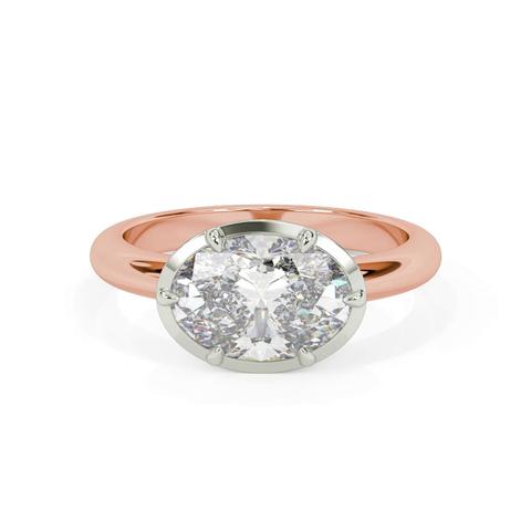 360 degree view of Domo East-West Bezel Solitaire Engagement Ring