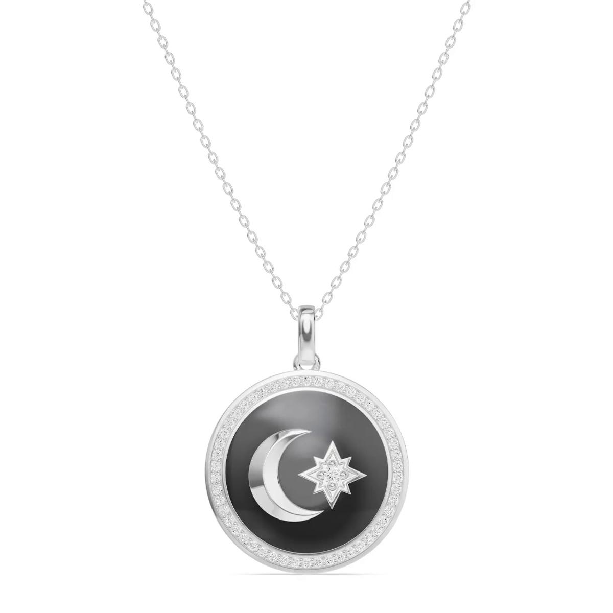 360 degree view of Astril Halo Lab Diamond Medallion Pendant