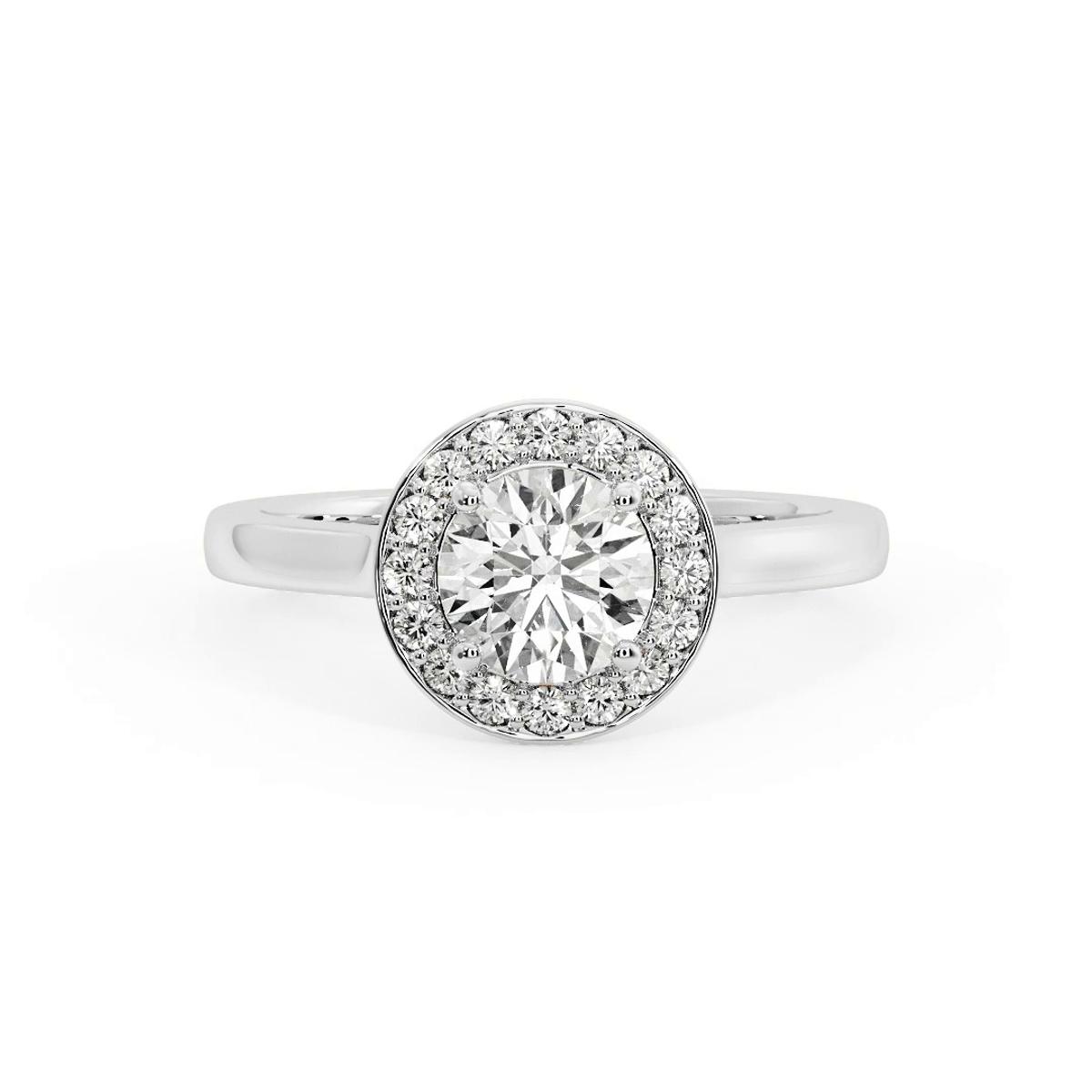 360 degree view of Cait Halo Engagement Ring