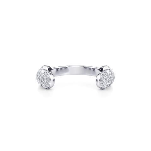 360 degree view of Portella Pavé Disc Lab Diamond Open Band