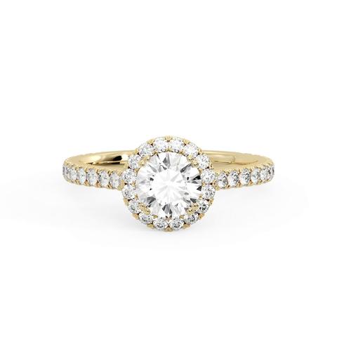360 degree view of Alison Halo Engagement Ring