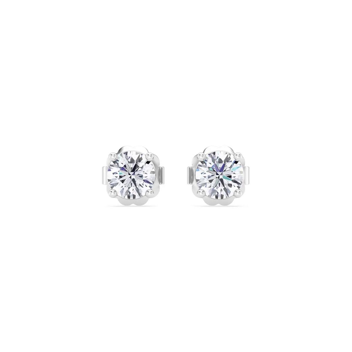 360 degree view of Lab Diamond Silver Stud Earrings (1/2 ct. tw.)