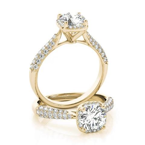 360 degree view of Marleigh Halo Engagement Ring