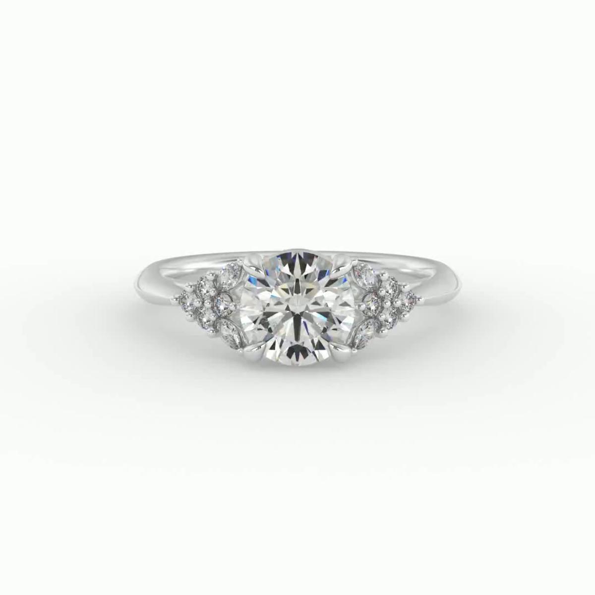 360 degree view of Allison Accented Engagement Ring