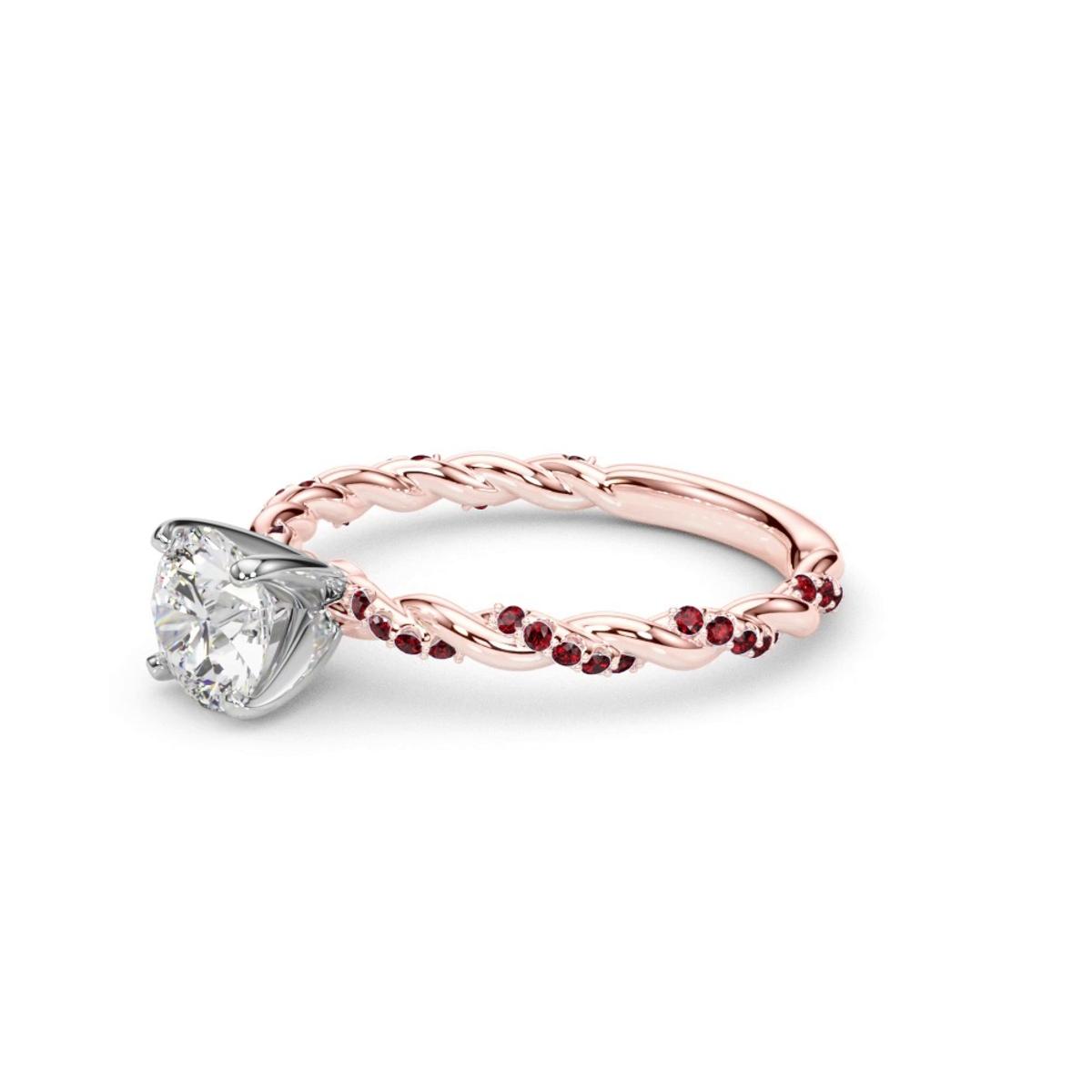 360 degree view of Freya Ruby Twist Engagement Ring