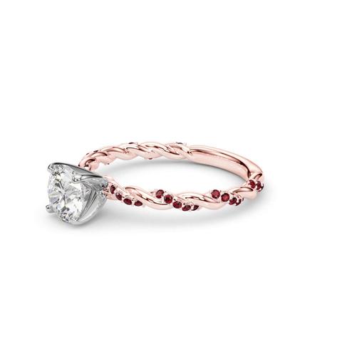 360 degree view of Freya Ruby Twist Engagement Ring