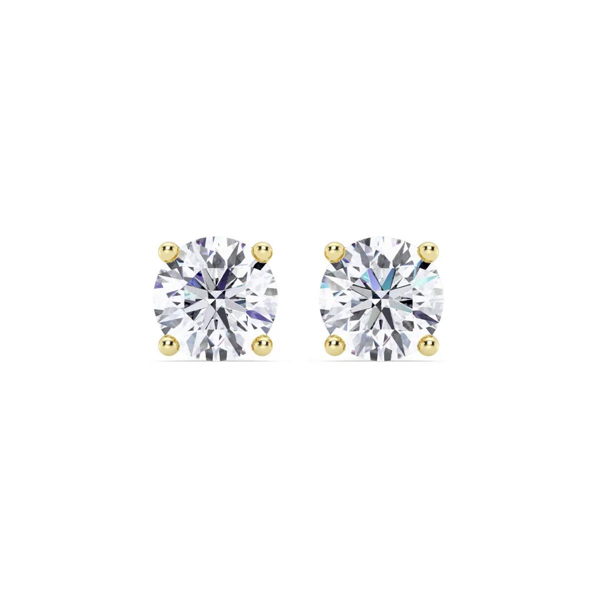 360 degree view of Lab Diamond Stud Screw-Back Earrings (3 ct. tw.)