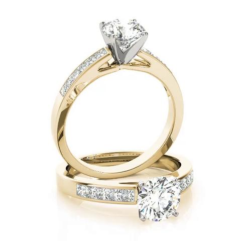 360 degree view of Mojave Princess Cut Channel Engagement Ring