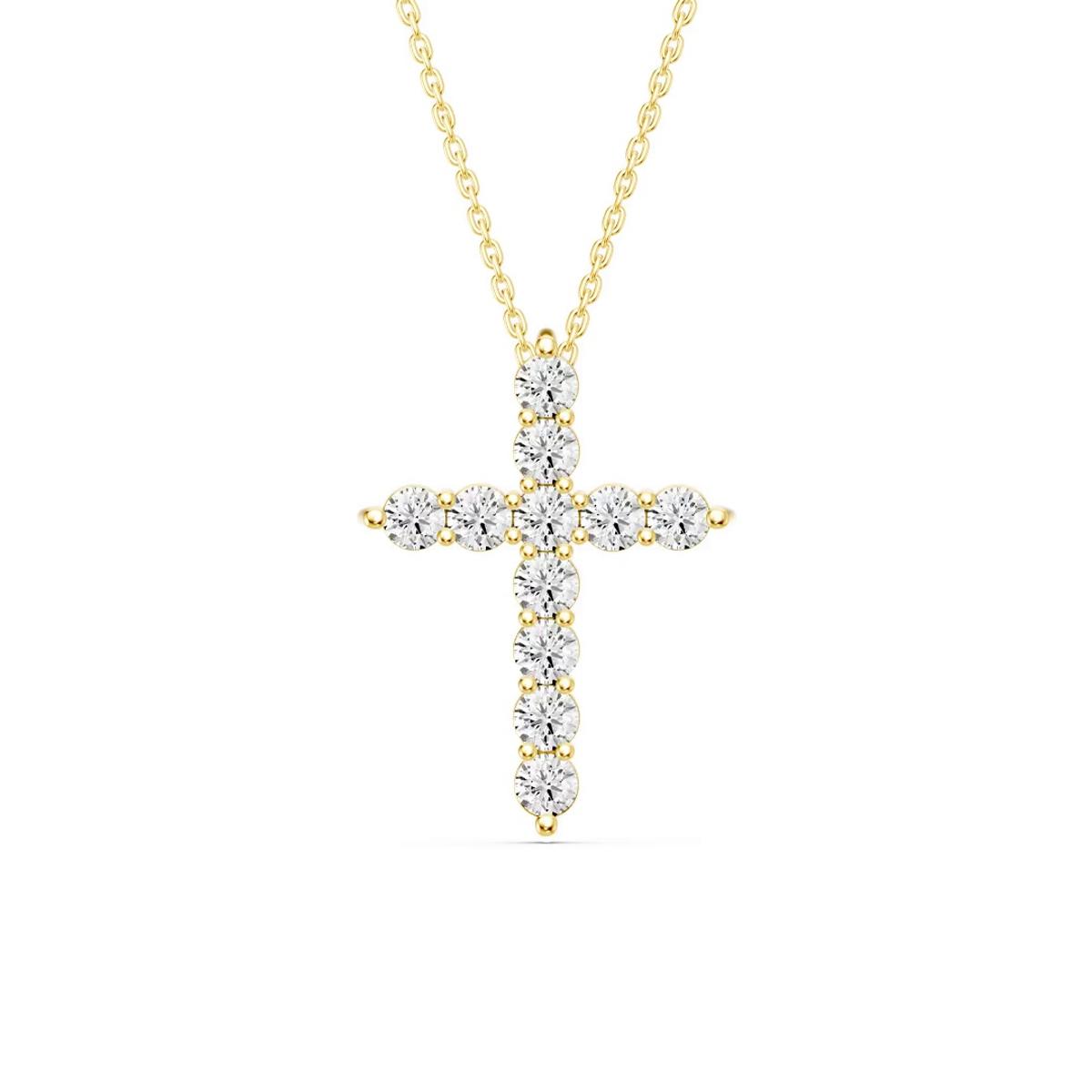 360 degree view of Classic Lab Diamond Cross Necklace (1.00 ct. tw.)
