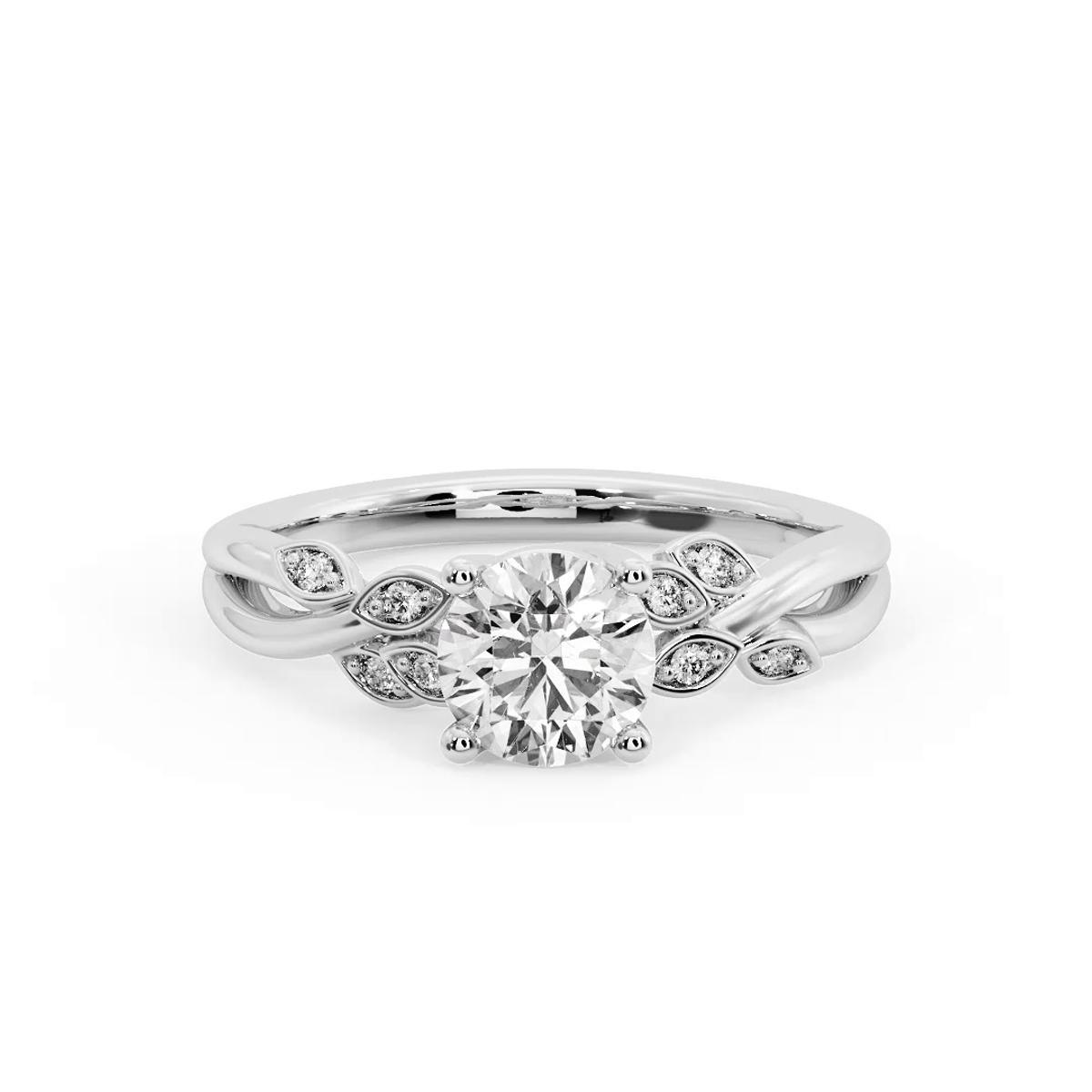 360 degree view of Oaklyn Split Shank Vine Engagement Ring