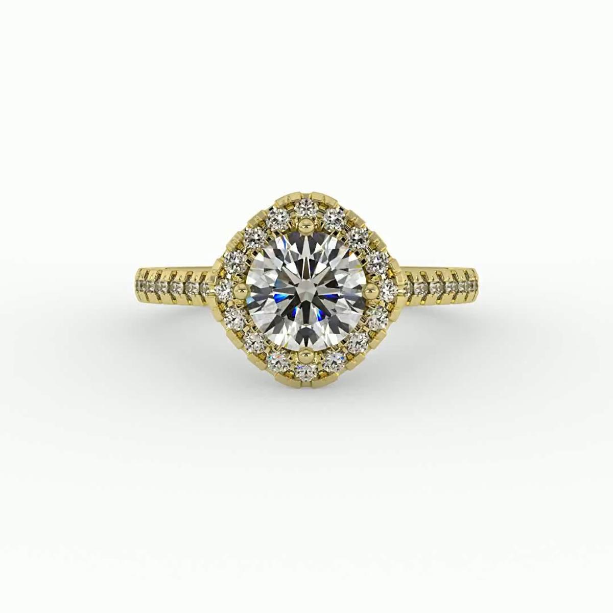 360 degree view of Maggie Halo Engagement Ring
