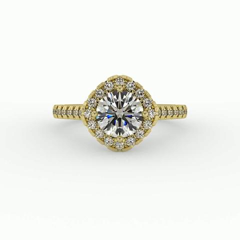 360 degree view of Maggie Halo Engagement Ring