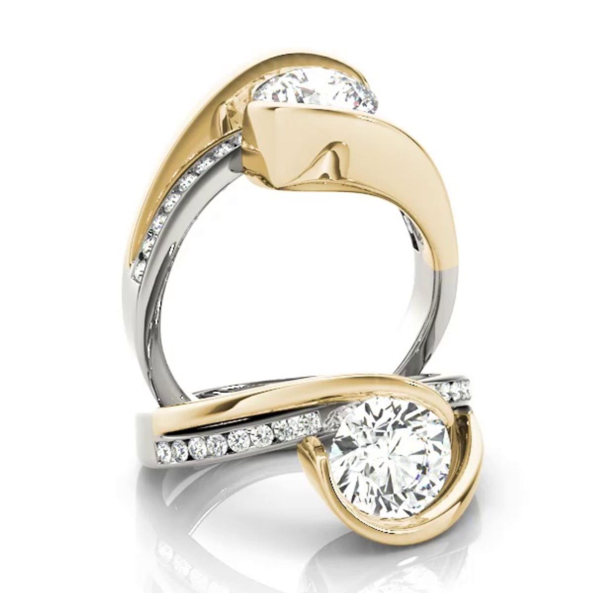 360 degree view of Jordan Contemporary Channel Set Diamond Engagement Ring