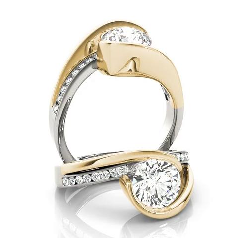 360 degree view of Jordan Contemporary Channel Set Diamond Engagement Ring