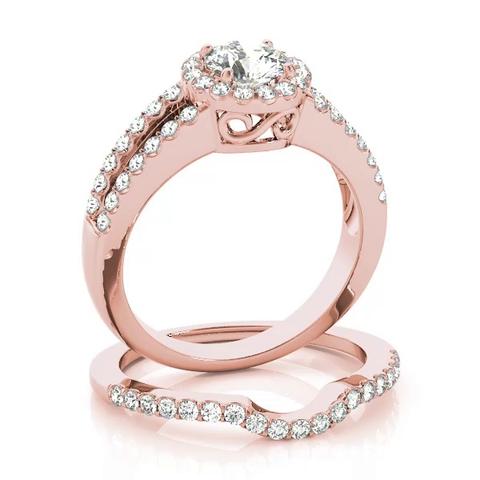 360 degree view of Ember Halo Engagement Ring